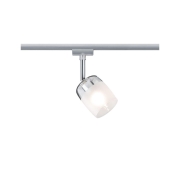 URail Spot Blossom mit Satinglas Schirm G9 max. 10W chrom matt transparent