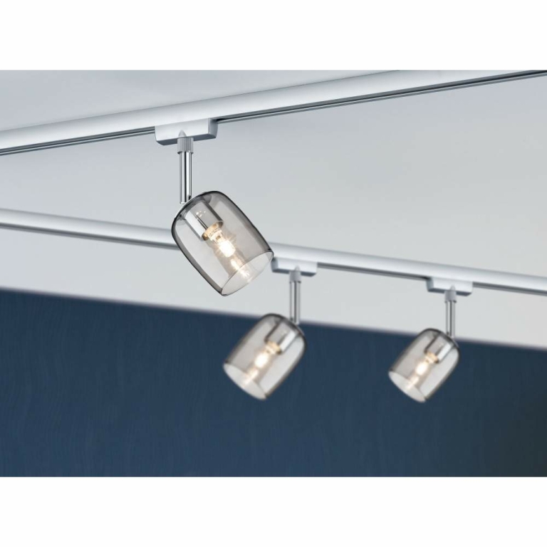 Paulmann URail Spot Blossom mit Rauchglas Schirm G9 max. 10W chrom matt