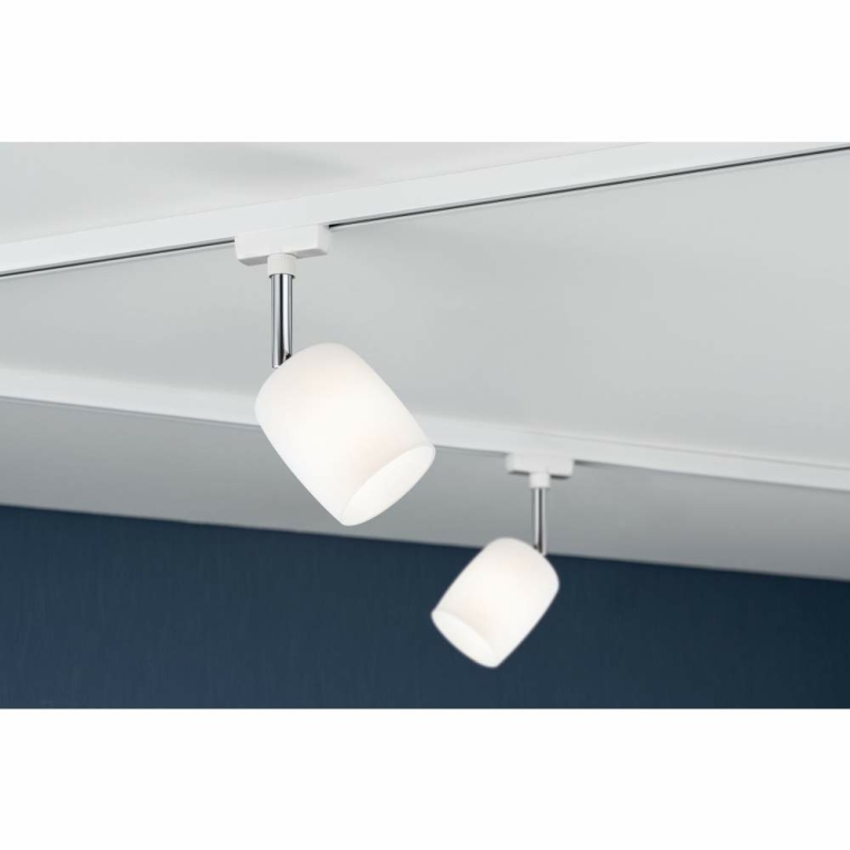 Paulmann URail Spot Blossom mit Satinglas Schirm G9 max. 10W weiß chrom