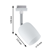 URail Spot Blossom mit Satinglas Schirm G9 max. 10W weiß chrom