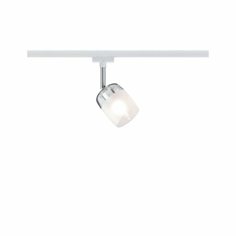 Paulmann URail Spot Blossom mit Satinglas Schirm G9 max. 10W weiß chrom transparent