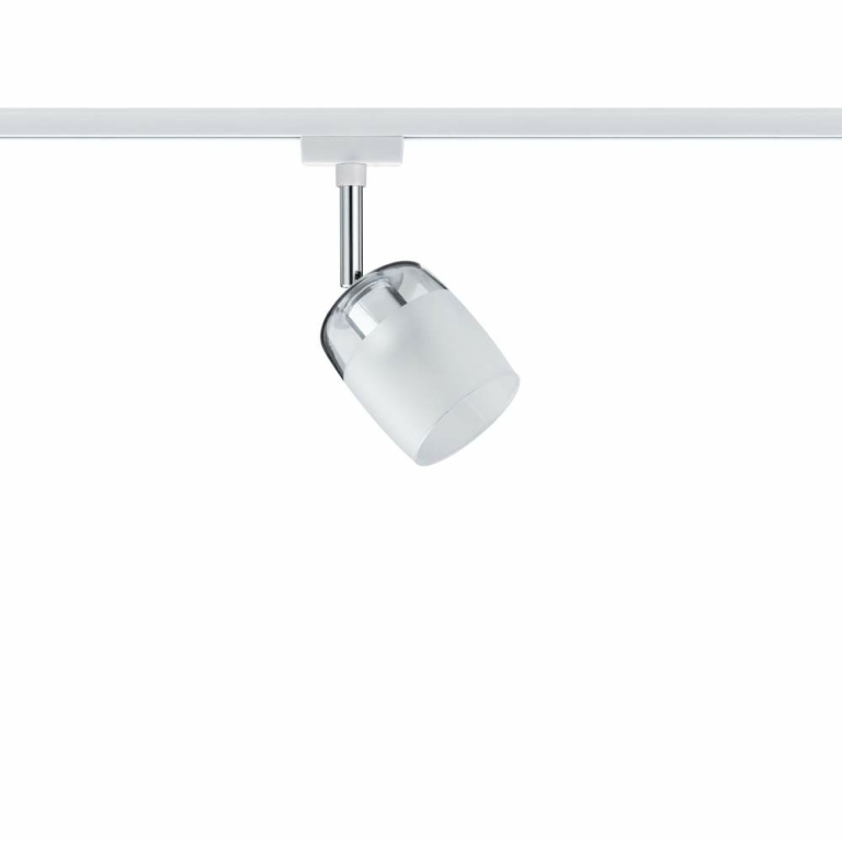 Paulmann URail Spot Blossom mit Satinglas Schirm G9 max. 10W weiß chrom transparent