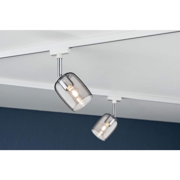 Paulmann URail Spot Blossom mit Rauchglas Schirm G9 max. 10W weiß chrom