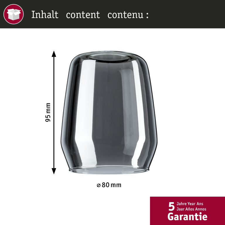 DecoSystems Schirm Vento Rauchglas max. 50W