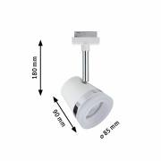 URail Schienenspot Cone GU10 max. 10W weiß chrom