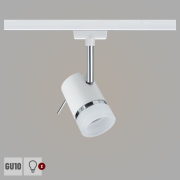 URail Spot Pipe GU10 max. 10W weiß chrom