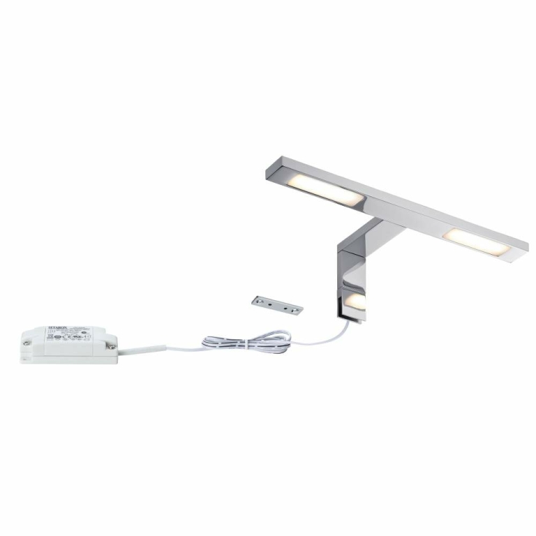 Paulmann LED Schrank- & Spiegelleuchte Galeria Hook Chrom IP44 2700K