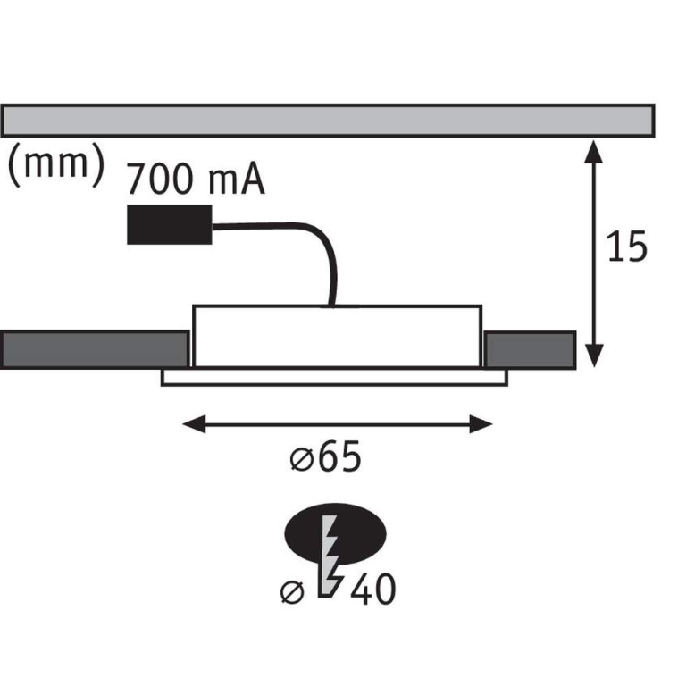 Paulmann Möbel Einbauleuchte LED Whirl Mini 3er-Set