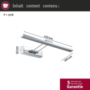 Galeria Bilderleuchte LED Beam Fifty 7W 580lm Chrom