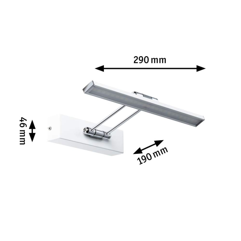 Paulmann Galeria Bilderleuchte LED Beam Thirty 5W 450lm Weiß/Chrom