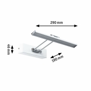 Galeria Bilderleuchte LED Beam Thirty 5W 450lm Weiß/Chrom