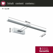 Galeria Bilderleuchte LED Beam Sixty 11W 1050lm Nickel gebürstet chrom