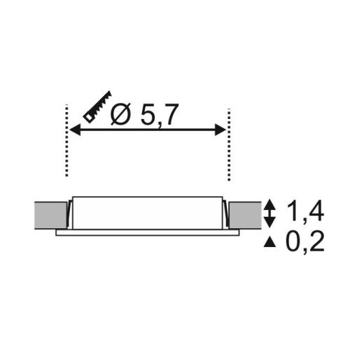 SLV Downlight DL 126 LED, rund, chrom, 3W LED, 2700K