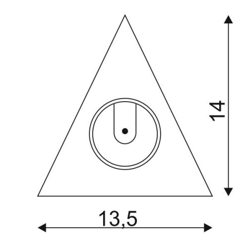 SLV Triangel Einbaugehäuse für 3W Downlight, metall gebürstet