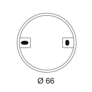 Rundes Einbaugehäuse für 3W Downlight, metall gebürstet