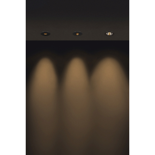 SLV H-LIGHT ROUND HOLE, mattschwarz, 12W, 20°, 2700K, inkl. Treiber, Clipfeder
