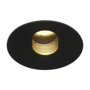 H-LIGHT OVAL HOLE, mattschwarz, 12W, 20°, 2700K, inkl. Treiber, Clipfeder