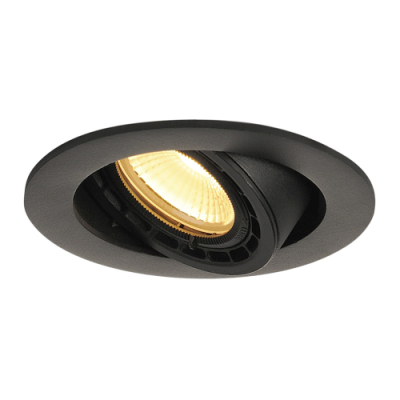 SUPROS 78 DL Deckeneinbau- leuchte rund, schwarz, 3000K, 60° Linse
