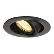 SUPROS 78 DL Deckeneinbau- leuchte rund, schwarz, 3000K, 60° Linse