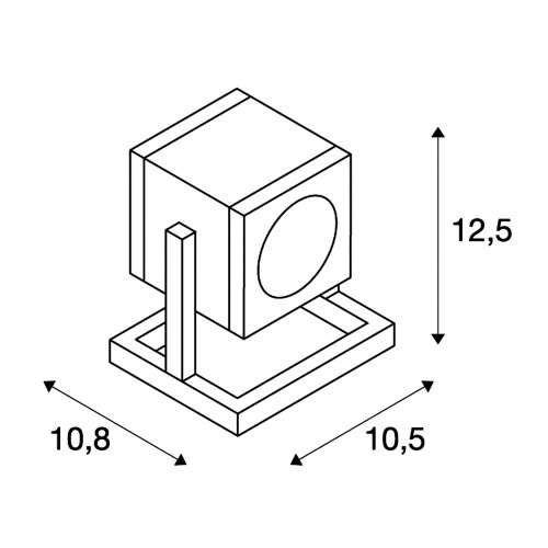 SLV CUBIX I Bodenleuchte, anthrazit, GU10, ESL, max. 25W