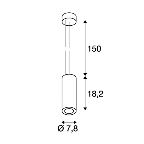 SLV SUPROS 78 Pendelleuchte, rund, weiss, 3000K, 60° Linse