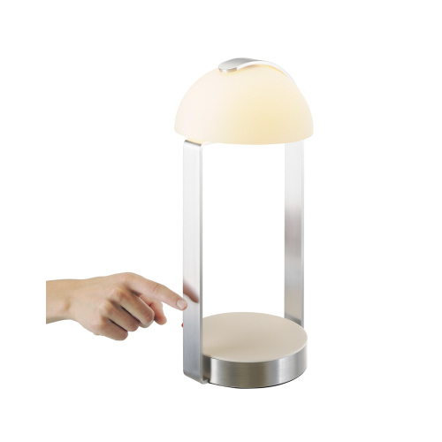 SLV Mod. 86 LED, Tischleuchte, weiss/ silber