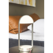 Mod. 86 LED, Tischleuchte, weiss/ silber
