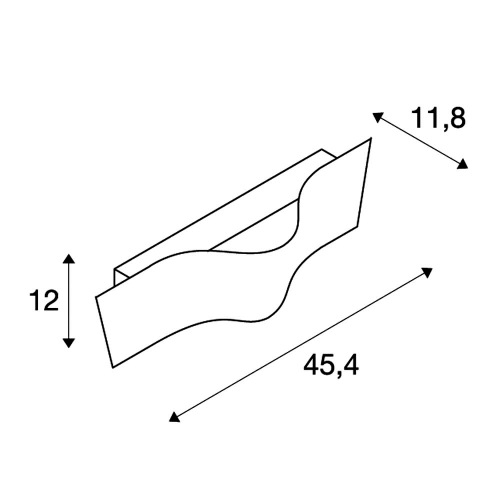 SLV WAVE WALL Wandleuchte, messing, soft gebürstet, 2x9W LED, 3000K