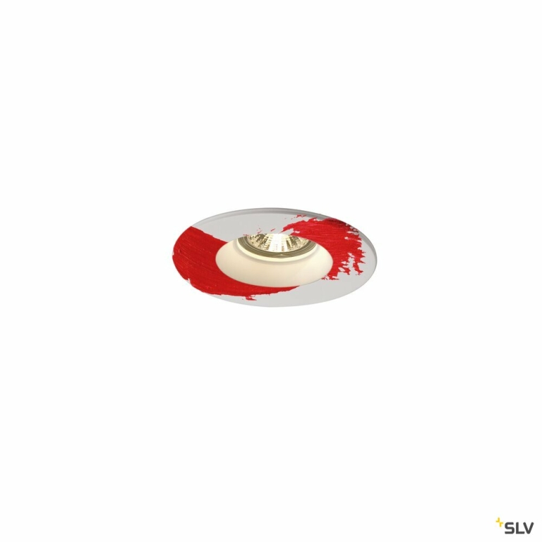 SLV PLASTRA Downlight, GU10, rund, weisser Gips
