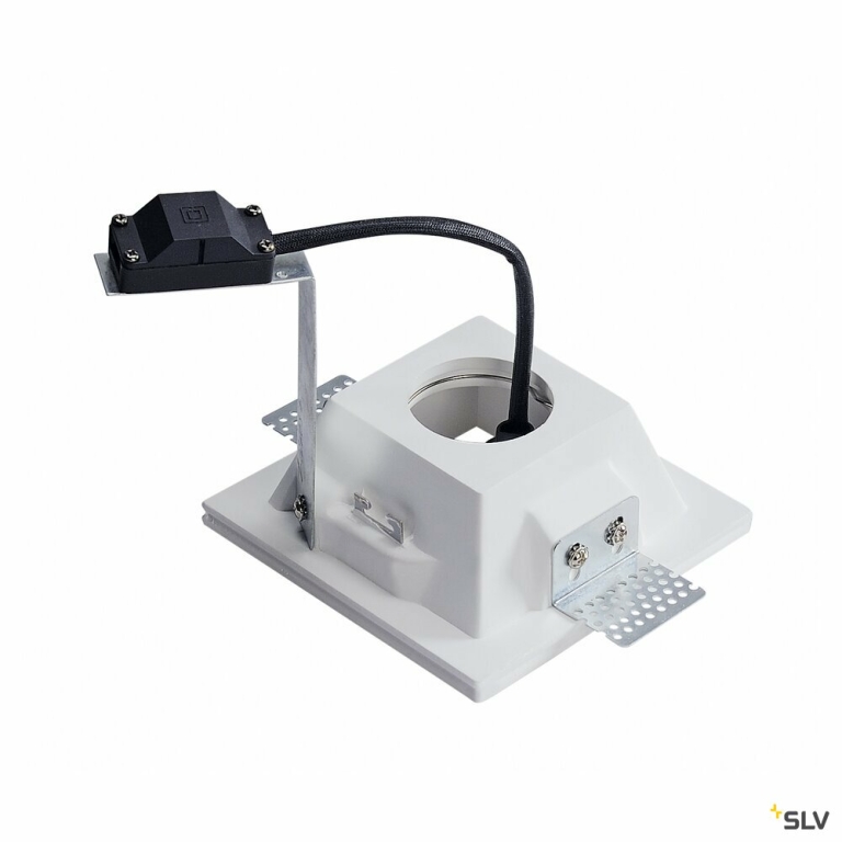 SLV PLASTRA Downlight, GU10, eckig weisser Gips