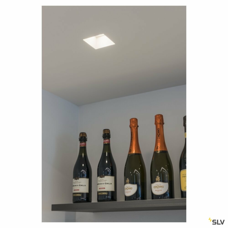 SLV PLASTRA Downlight, GU10, eckig weisser Gips
