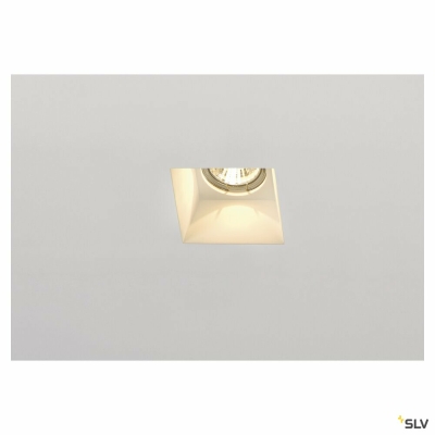 SLV PLASTRA Downlight, GU10, eckig weisser Gips