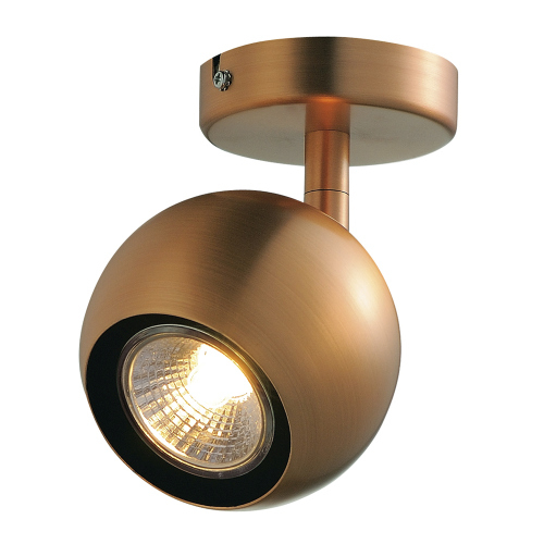 SLV LIGHT EYE 1 GU10 Wand- und Deckenleuchte, kupferfarben, GU10, max. 50W