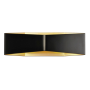 BIG CARISO LED Wandleuchte 2, schwarz/ messing 2x 9W LED, 3000K