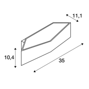 BIG CARISO LED Wandleuchte 2, schwarz/ messing 2x 9W LED, 3000K