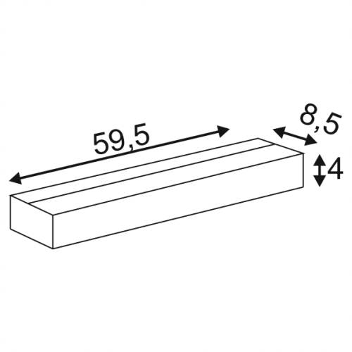 SLV SEDO LED 14 Wandleuchte, eckig alu-brushed, Glas satiniert