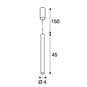 UBA Pendant, Pendelleuchte, rund, weiss, 9W LED, 3000K
