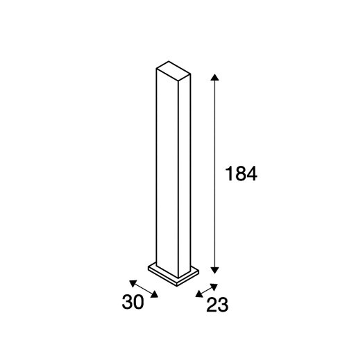 SLV I-LINE TOUCH Standleuchte, mattweiss, LED, 3000K, Acryl Seitenschirme