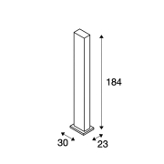 I-LINE TOUCH Standleuchte, mattweiss, LED, 3000K, Acryl Seitenschirme