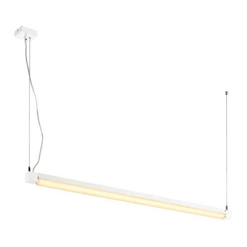 SLV OPEN GRILL LED, Single Twist Pendelleuchte, 1200mm, weiss