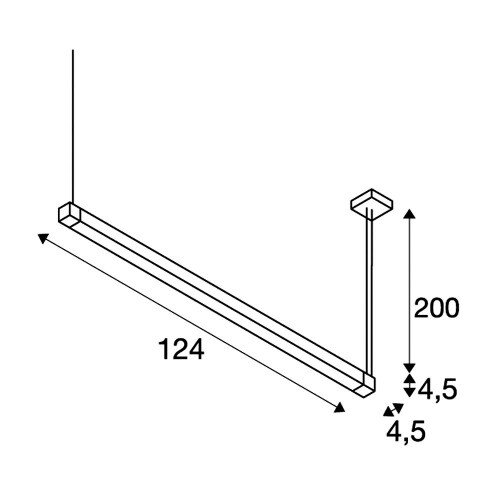 SLV OPEN GRILL LED, Single Twist Pendelleuchte, 1200mm, weiss
