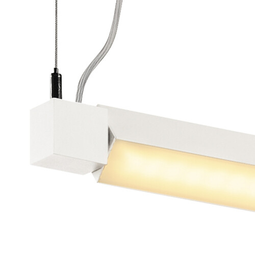SLV OPEN GRILL LED, Single Twist Pendelleuchte, 1200mm, weiss