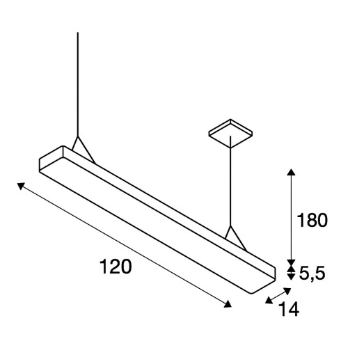 SLV WORKLIGHT LED Pendelleuchte, anthrazit, dimmbar, mit Sensor