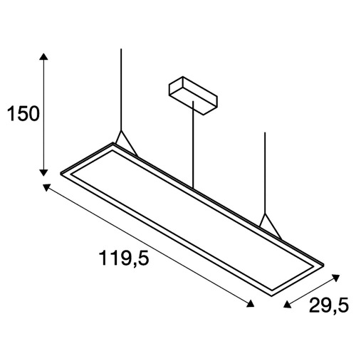 SLV I-PENDANT PRO PREMIUM LED Pendelleuchte, 1195x295mm, UGR<19, 2700K, weiss