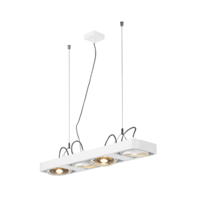 AIXLIGHT R2 LONG GU10 111mm, Pendelleuchte, halbrund, weiss
