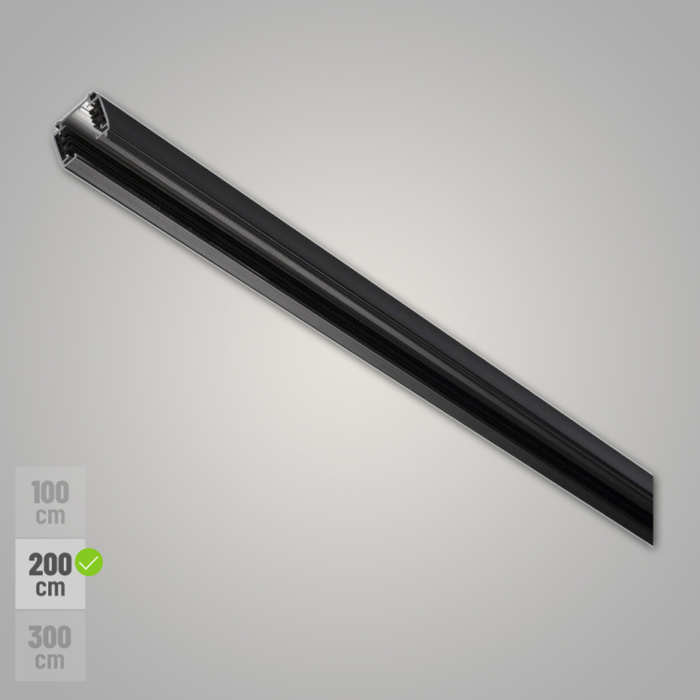 SLV S-TRACK 3-Phasen Stromschiene 2m schwarz Aufbauschiene