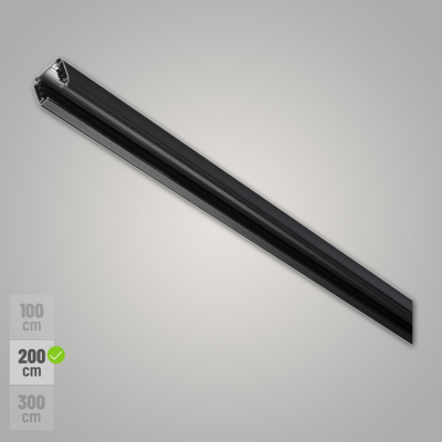 SLV S-TRACK 3-Phasen Stromschiene 2m schwarz Aufbauschiene