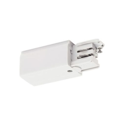 Einspeiser für S-TRACK 3P.- Schiene, R-Version, weiss