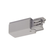 Einspeiser für S-TRACK 3P.- Schiene, R-Version, silbergrau
