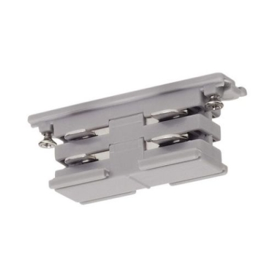 Mini-Verbinder für S-TRACK 3P.-Schiene, elektrisch, silbergrau